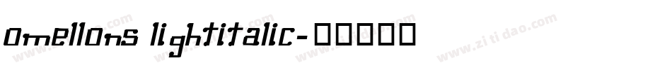 Omellons LightItalic字体转换